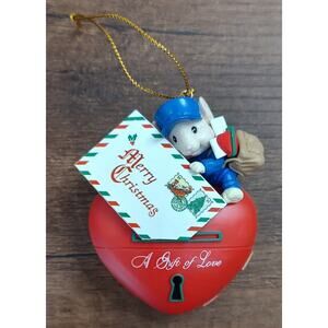 Mistletoe Magic Mouse Mail Man Heart Christmas Ornament Kmart Letter B16